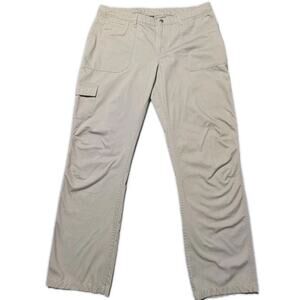 Patagonia Women’s Organic Cotton Cargo Pants Size 14 Tan Outdoor Hiking Utility